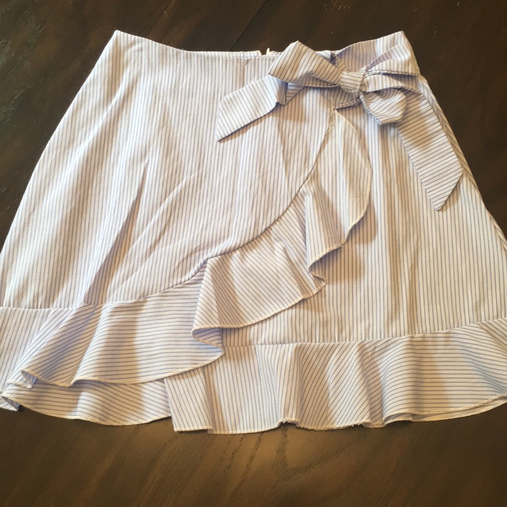 Stripe wrap skirt